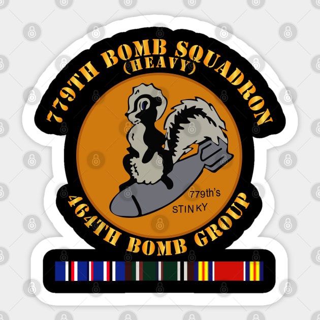 779th Bomb Squadron - 464th BG - WWII w SVC Sticker by twix123844